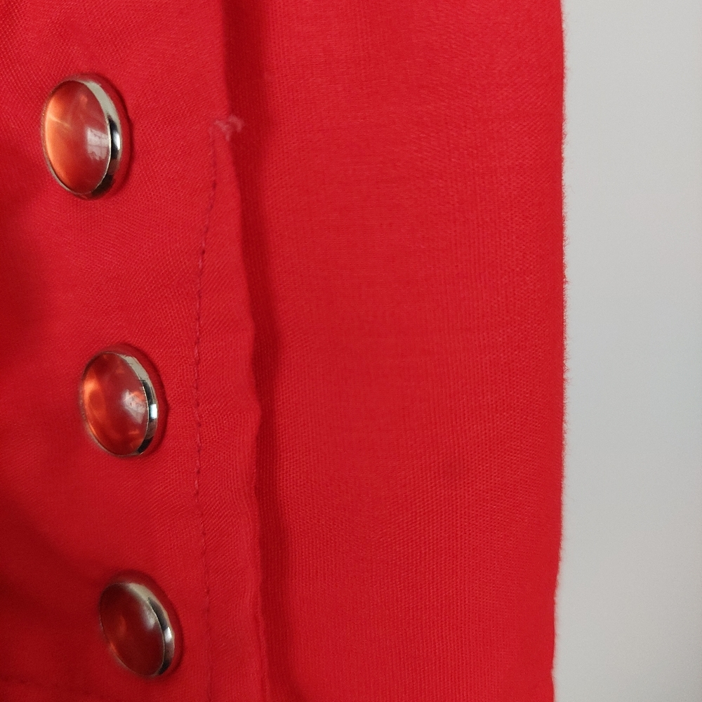 Wrangler Vintage Red Embroidered Western Long Tails Decorative Snap Shirt, 15.5 - Picture 11 of 14
